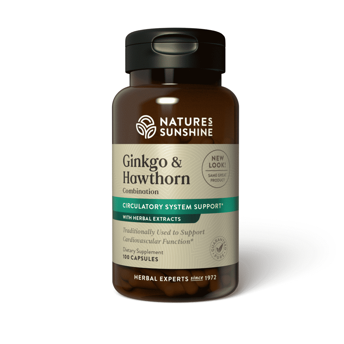 Ginkgo Hawthorn Supplement to support brain health, memory, and cardiovascular function with enhanced circulation and oxygen flow.