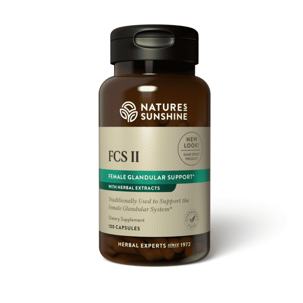 FCS II w/ Lobelia supplement bottle - Nature's Sunshine women's reproductive health herbal formula